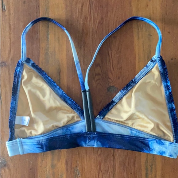 Made By Dawn blue tie dye triangle bikini top m - Picture 2 of 6